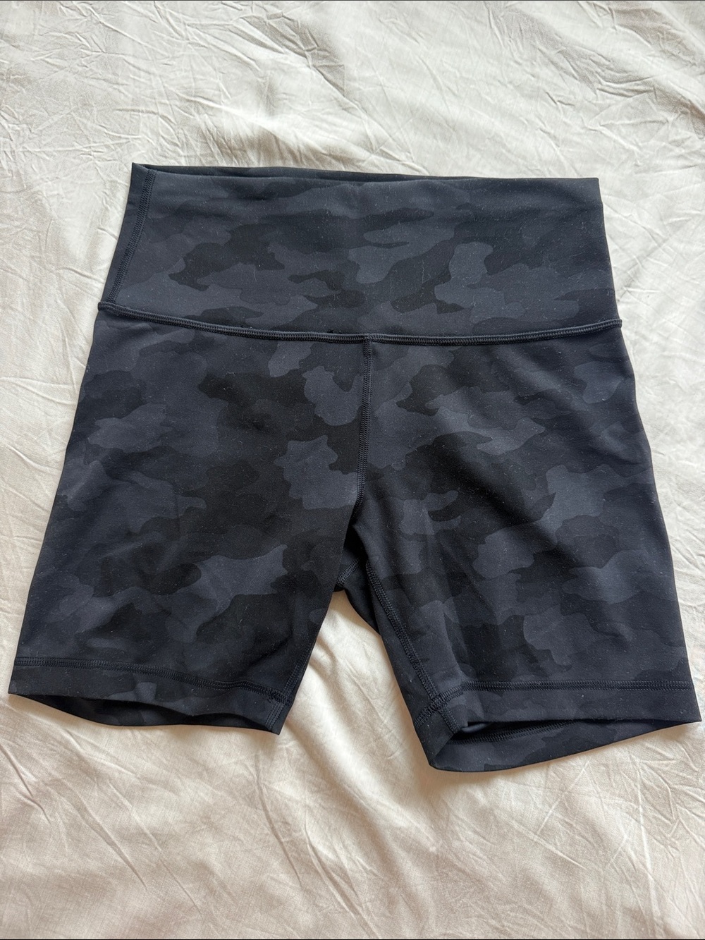 Lululemon Align Black Camo High-Rise Bike Shorts